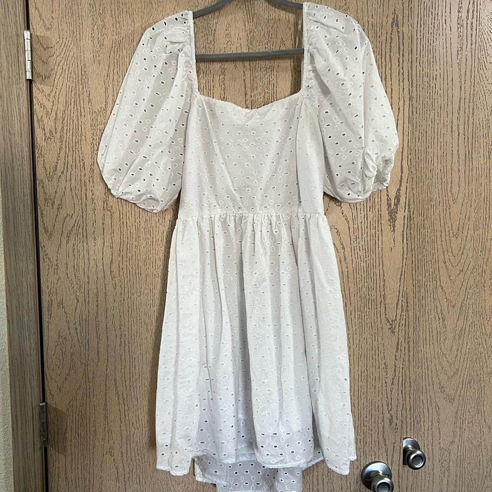 White mini dress